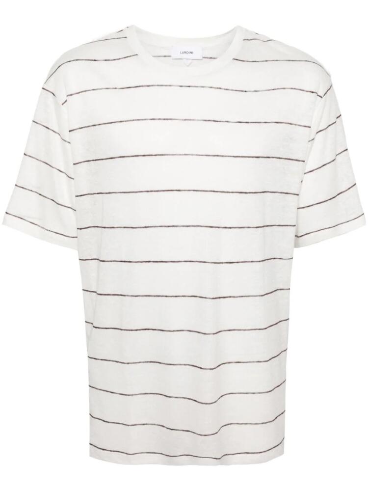 Lardini striped fine-knit T-shirt - White Cover