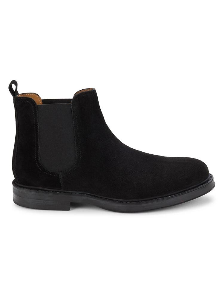 Saks Fifth Avenue Made in Italy Men's Suede Chelsea Boots - Black Cover