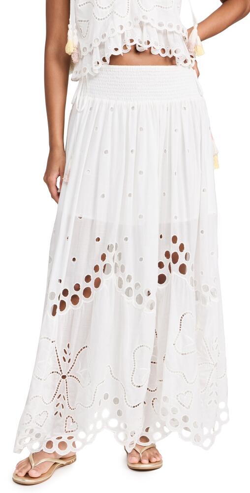 LoveShackFancy Cassaro Skirt Soft White Cover