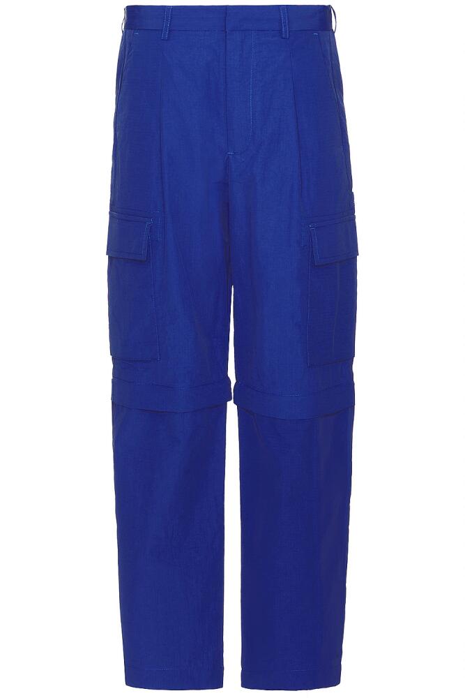 DOUBLE RAINBOUU Cargo Zip Pant in Blue Cover