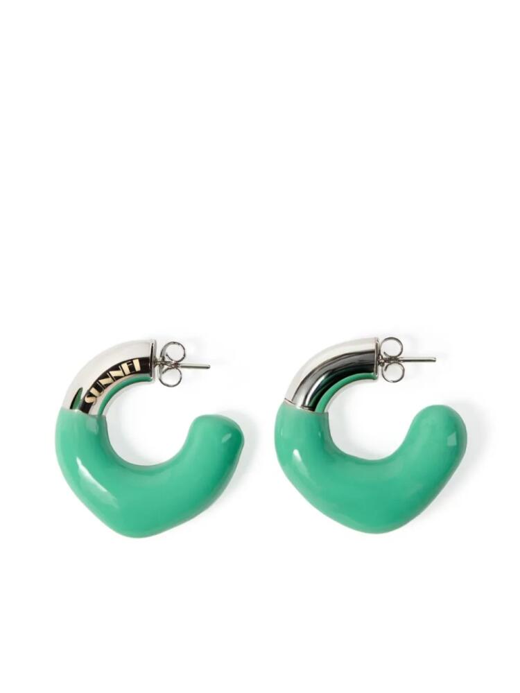 Sunnei small rubberised earrings - Silver Cover