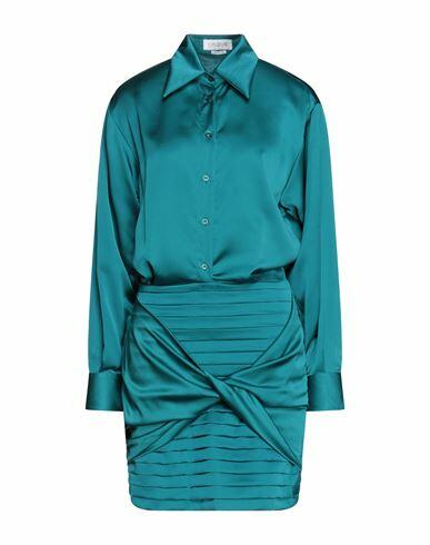 Cinqrue Woman Mini dress Turquoise Polyester, Elastane Cover