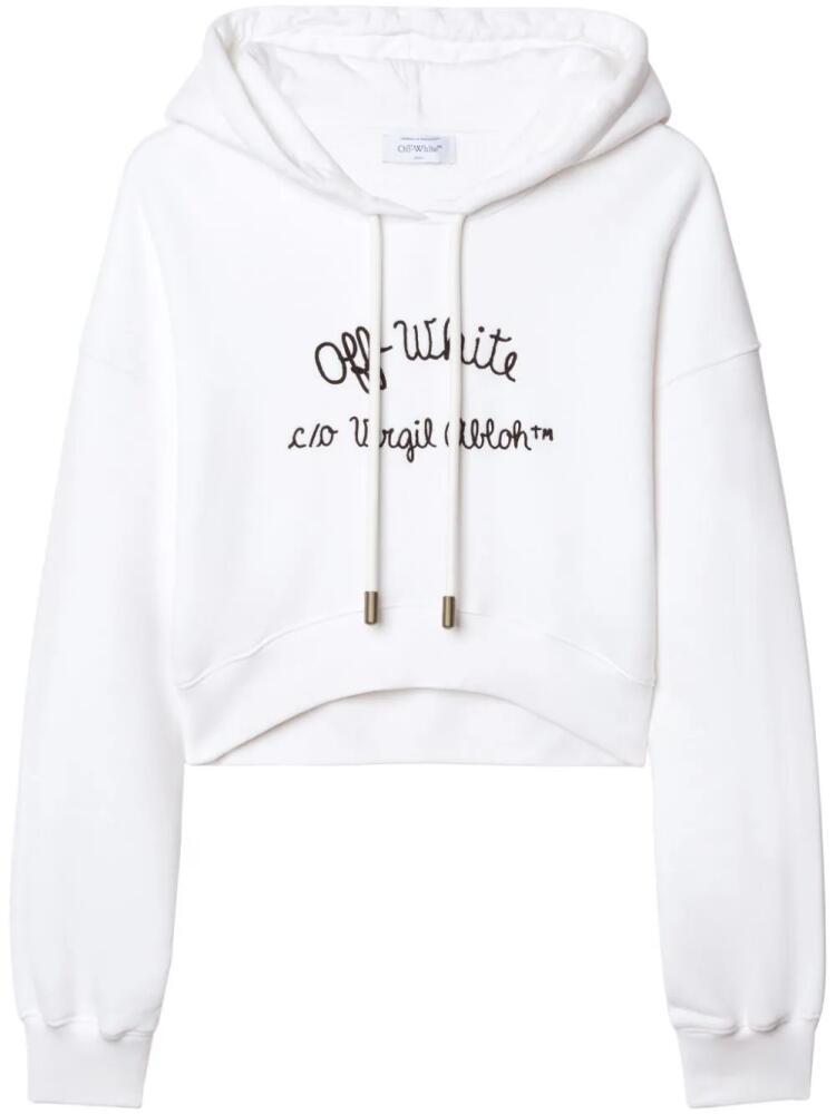 Off-White embroidered-logo hoodie Cover