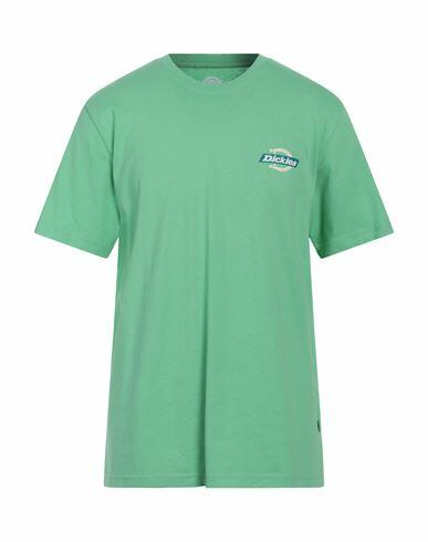 Dickies Man T-shirt Light green Cotton Cover