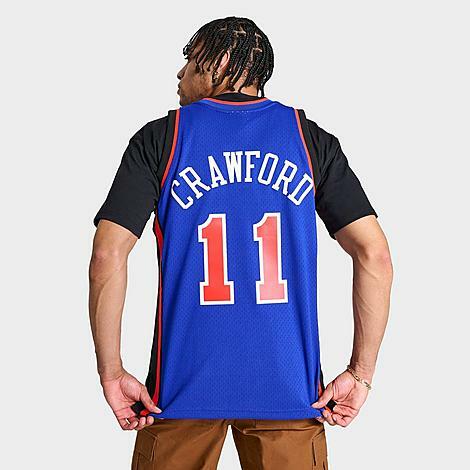 Mitchell And Ness Men's New York Knicks NBA Jamal Crawford 2004-05 Swingman Basketball Jersey Shirt in Blue/Royal Blue Cover