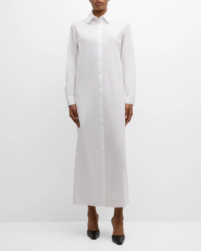 THE ROW Izumi Long-Sleeve Maxi Shirtdress Cover