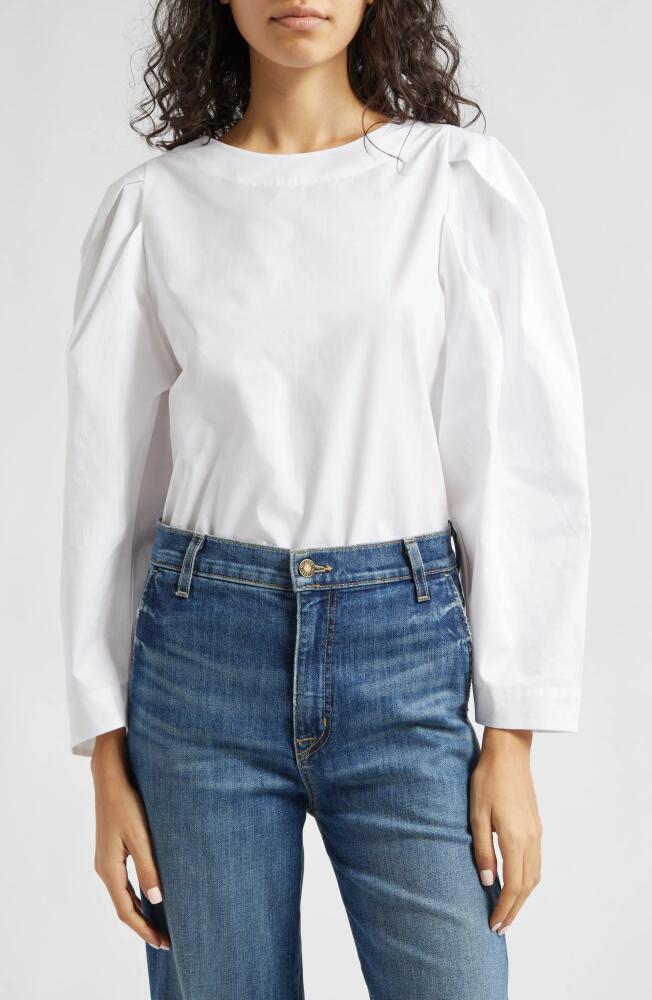 MILLE Lila Long Sleeve Top in White Cover