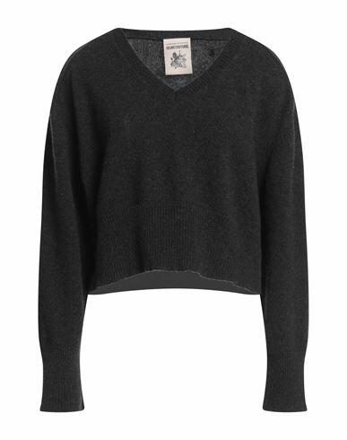 Semicouture Woman Sweater Lead Virgin Wool, Cashmere Cover