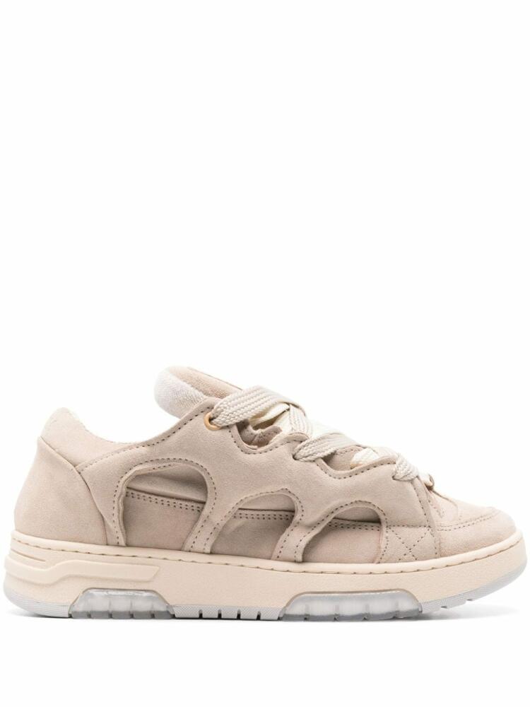 Paura Santha suede sneakers - Neutrals Cover