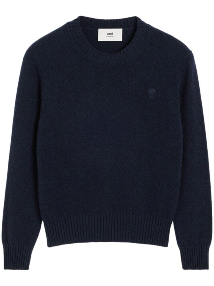 AMI Paris Ami De Coeur cashmere-wool jumper - Blue Cover