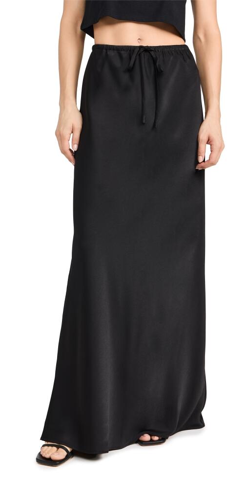 WAYF Drawstring Maxi Skirt Black Cover