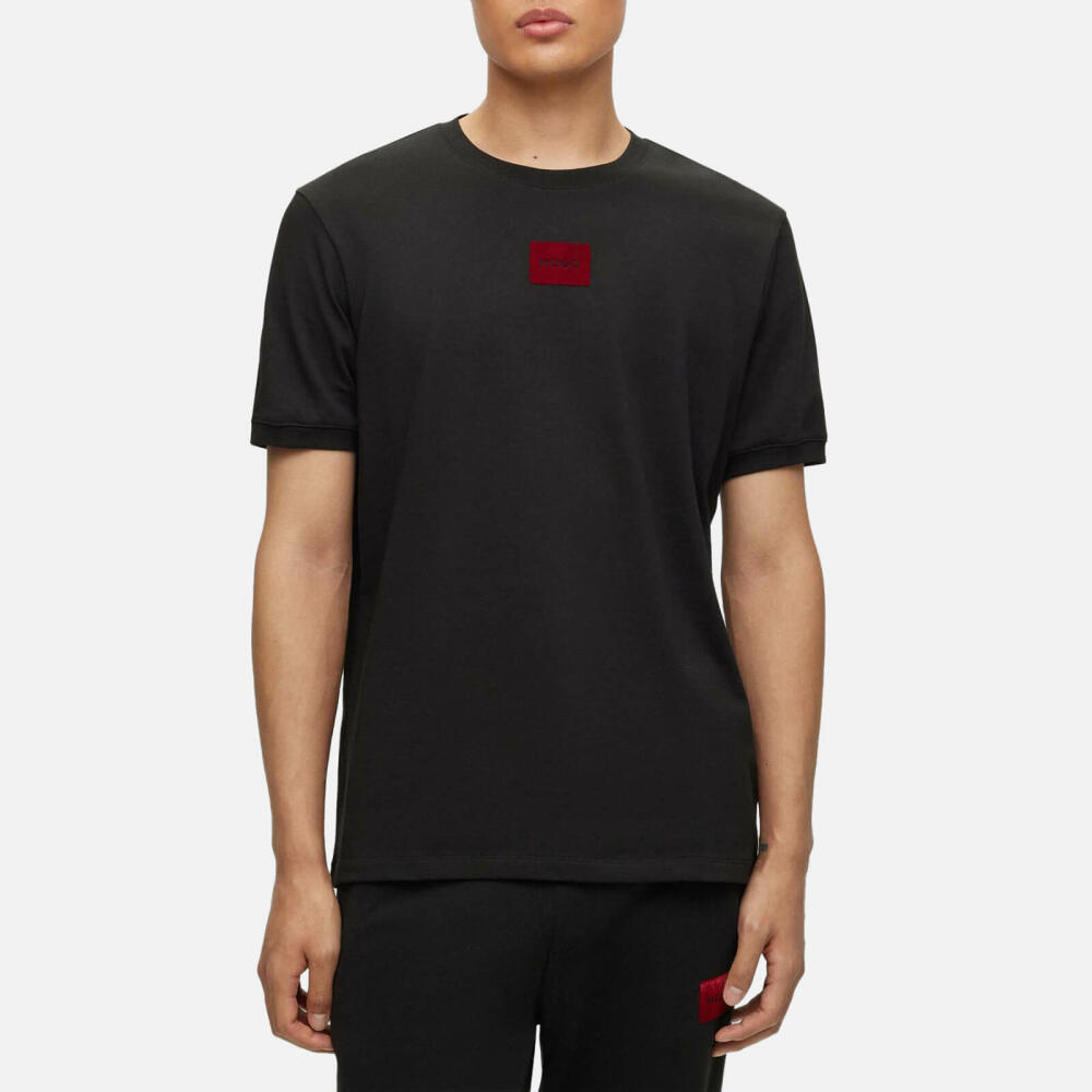 HUGO Diragolino_V Logo-Appliquéd Cotton-Jersey T-Shirt Cover