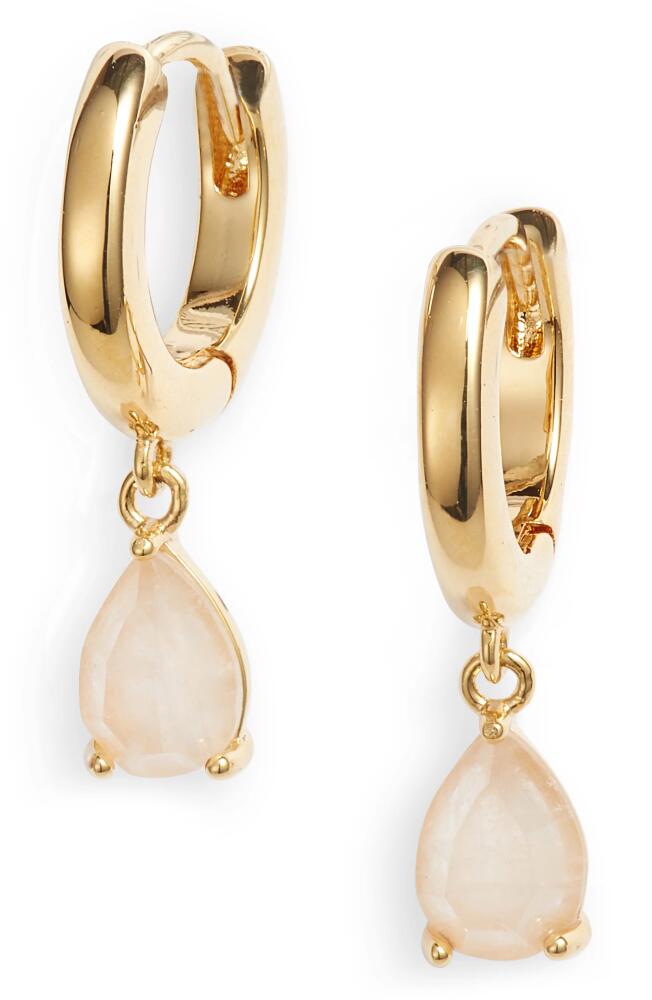 Nordstrom Demi Fine Semiprecious Stone Drop Earrings in Rose Quartz- Gold Cover