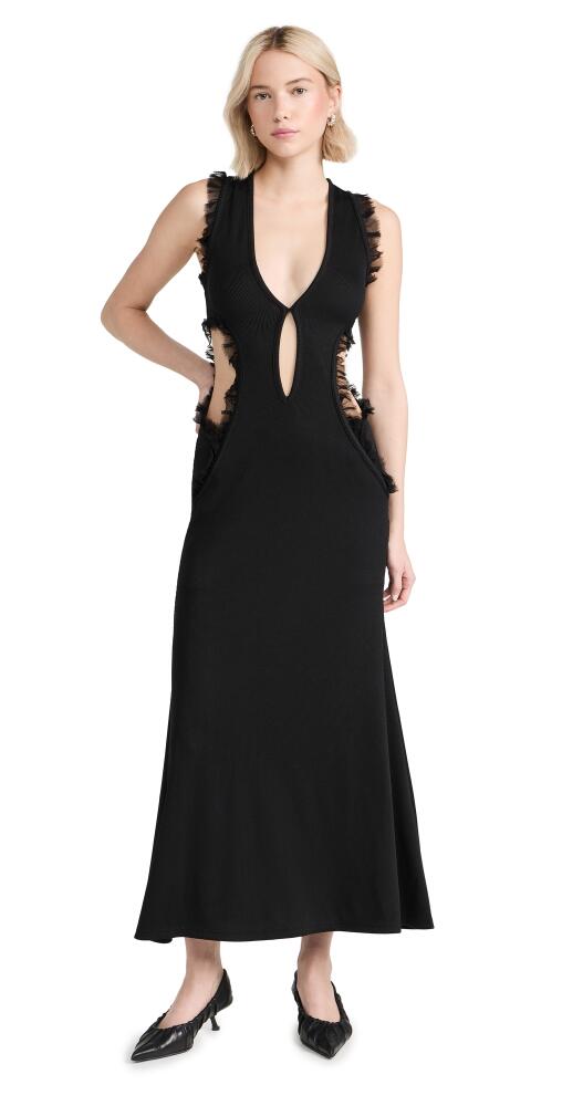 Christopher Esber Carina Plunge Dress Black Cover