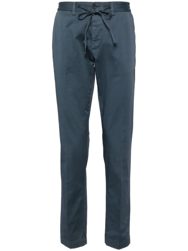 Corneliani drawstring straight-leg trousers - Blue Cover