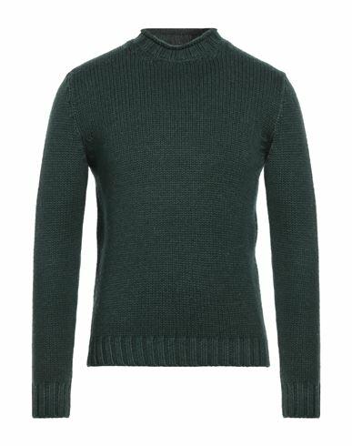 H953 Man Turtleneck Green Merino Wool Cover