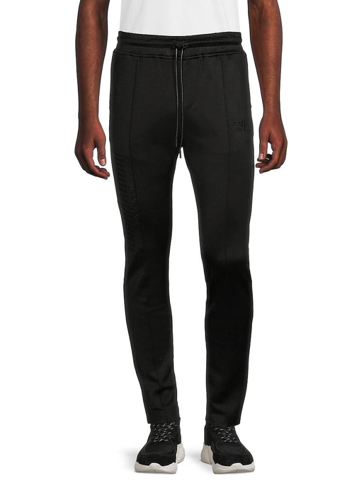 RTA Men's Wayne Solid Drawstring Pants - Black Cover