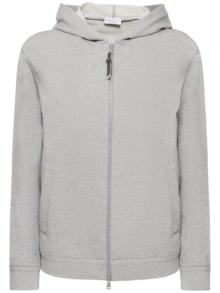 BRUNELLO CUCINELLI Cotton Jersey Zip Hoodie Cover