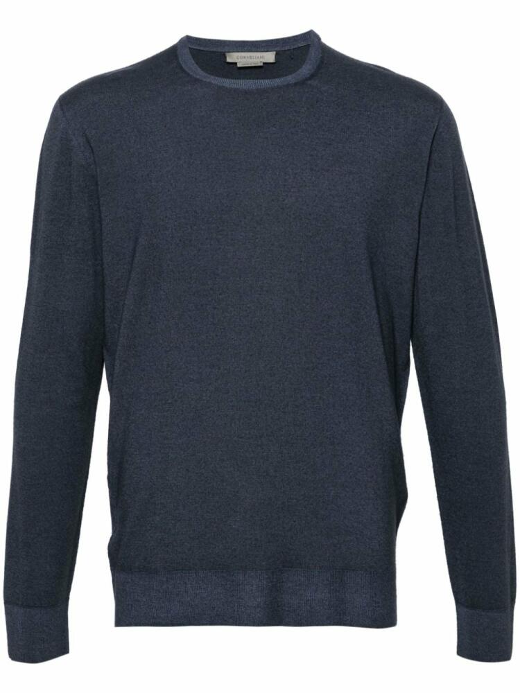 Corneliani mélange-effect wool jumper - Blue Cover