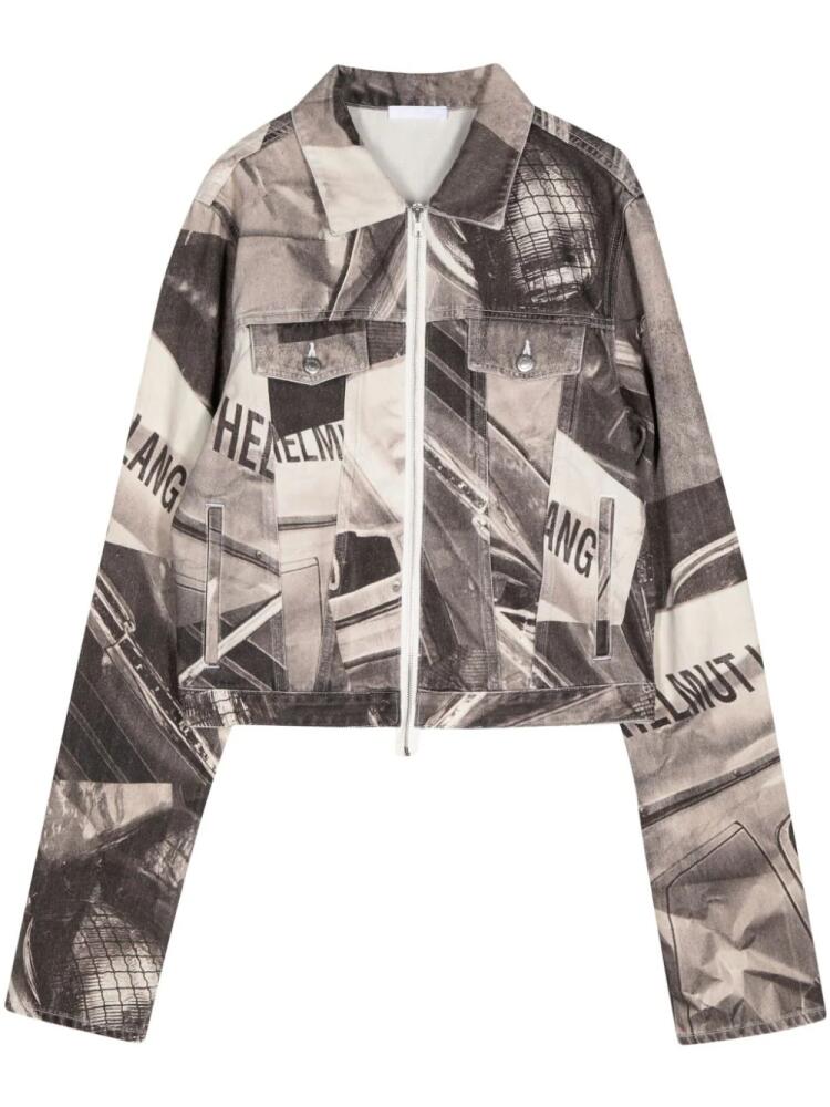 Helmut Lang car-print denim shirt jacket - White Cover