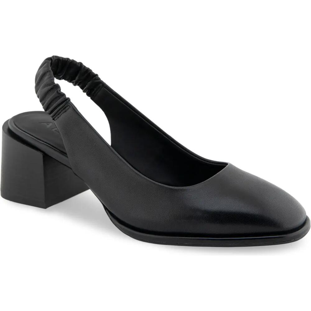 Aerosoles Altona Slingback Pump in Black Leather Cover