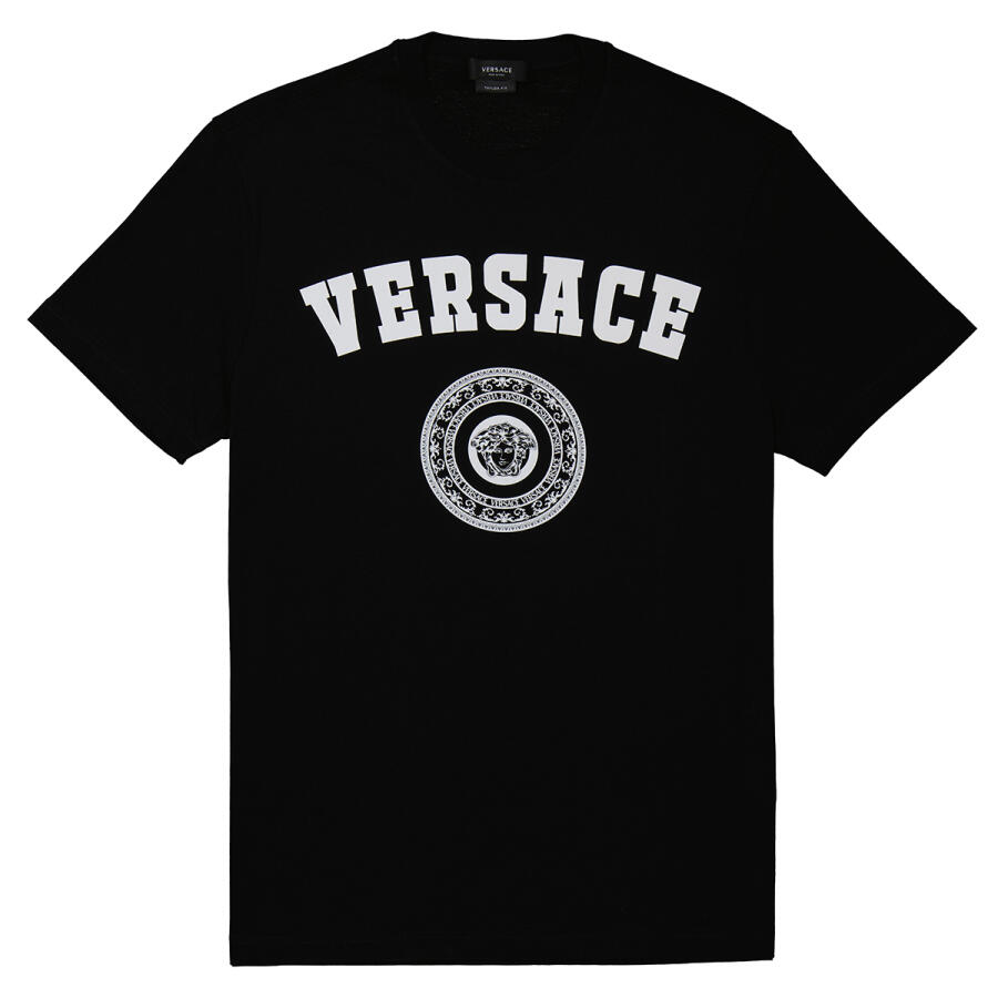 Versace Mens Black Bold Logo Tee Cover