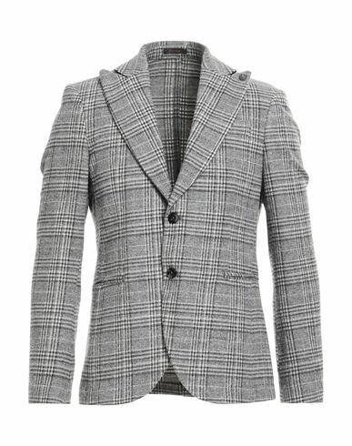 Officina 36 Man Blazer Grey Wool, Polyester, Cotton, Nylon, Acrylic Cover