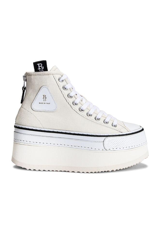 R13 Platform High Top Sneaker in Cream Cover