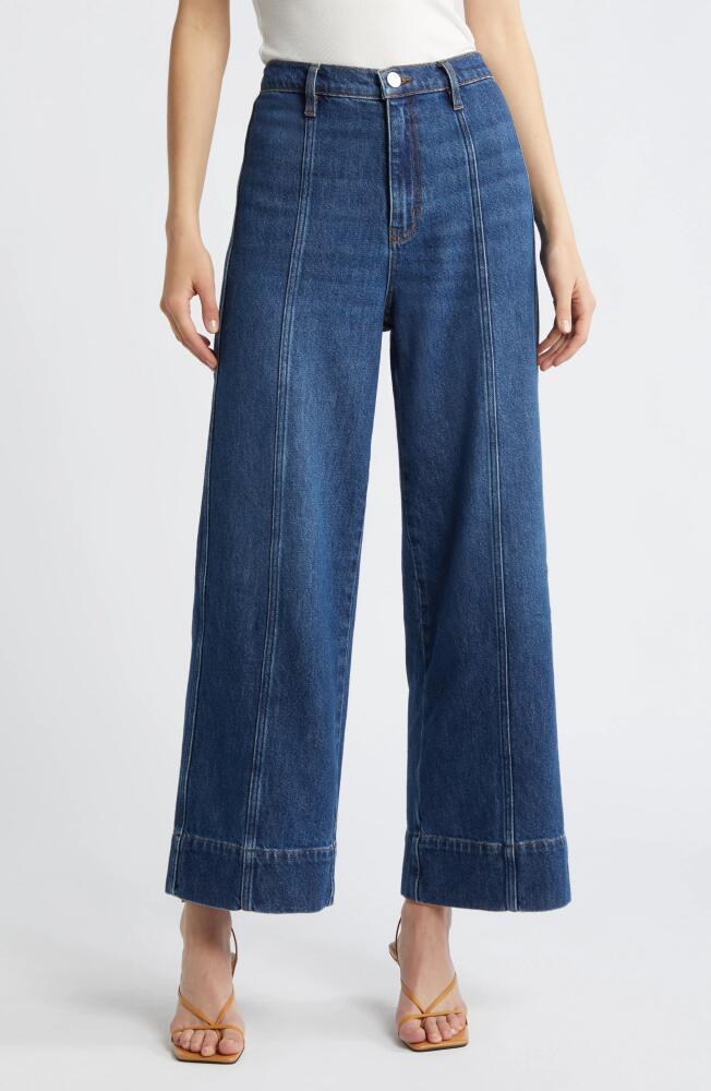 FRAME The Seamed Wide Leg Ankle Jeans in Etta Cover