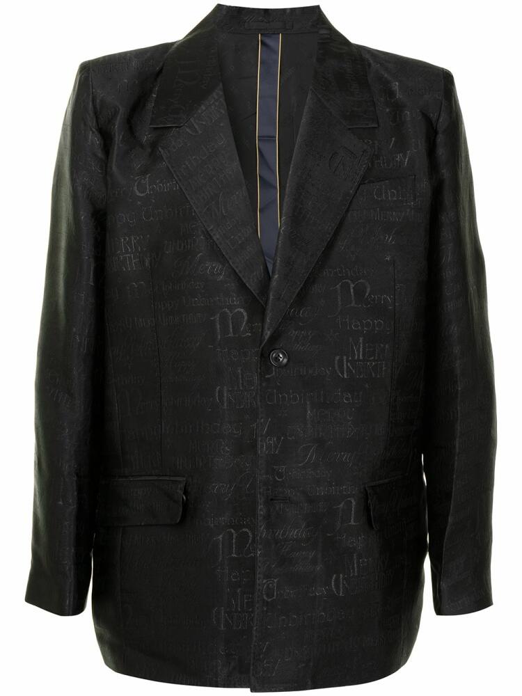 Doublet jacquard-patterned single-breasted blazer - Black Cover