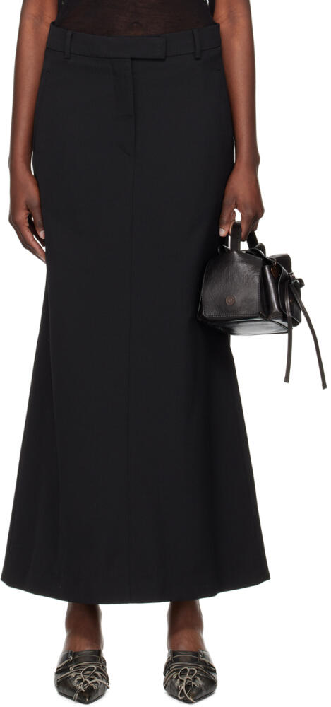 Acne Studios Black Tailored Maxi Skirt Cover