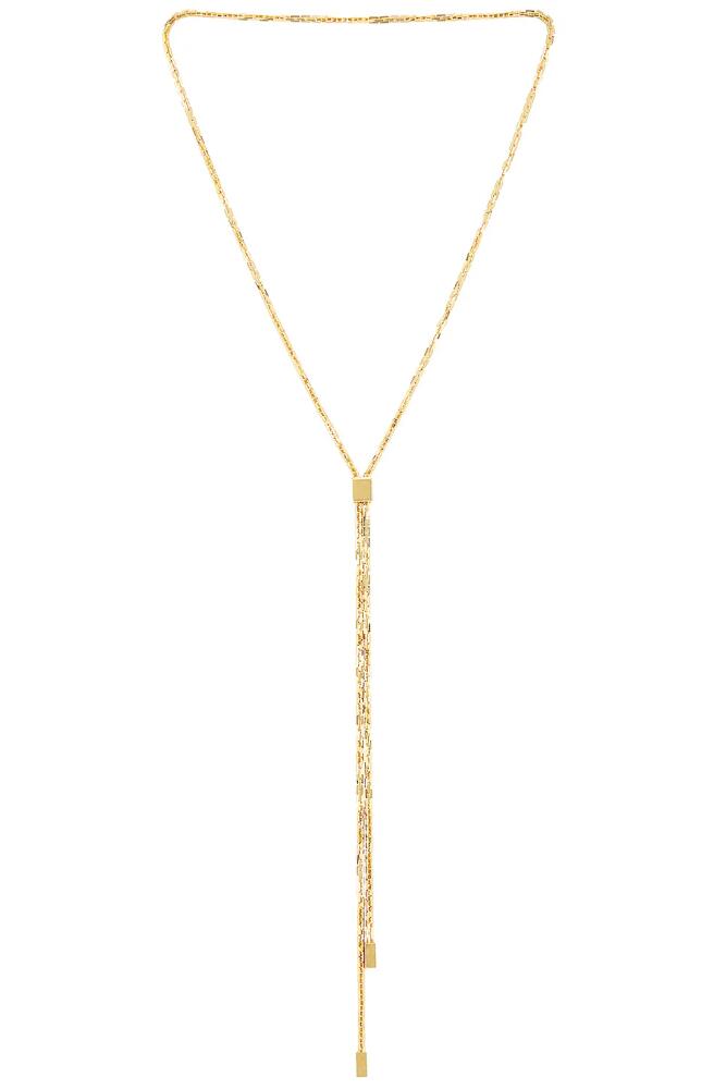 TOM FORD Lariat Necklace in Metallic Gold Cover