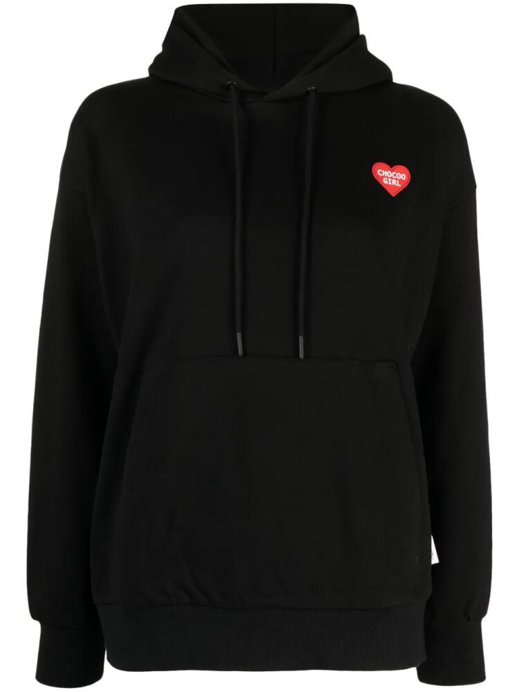 CHOCOOLATE logo-print cotton hoodie - Black Cover