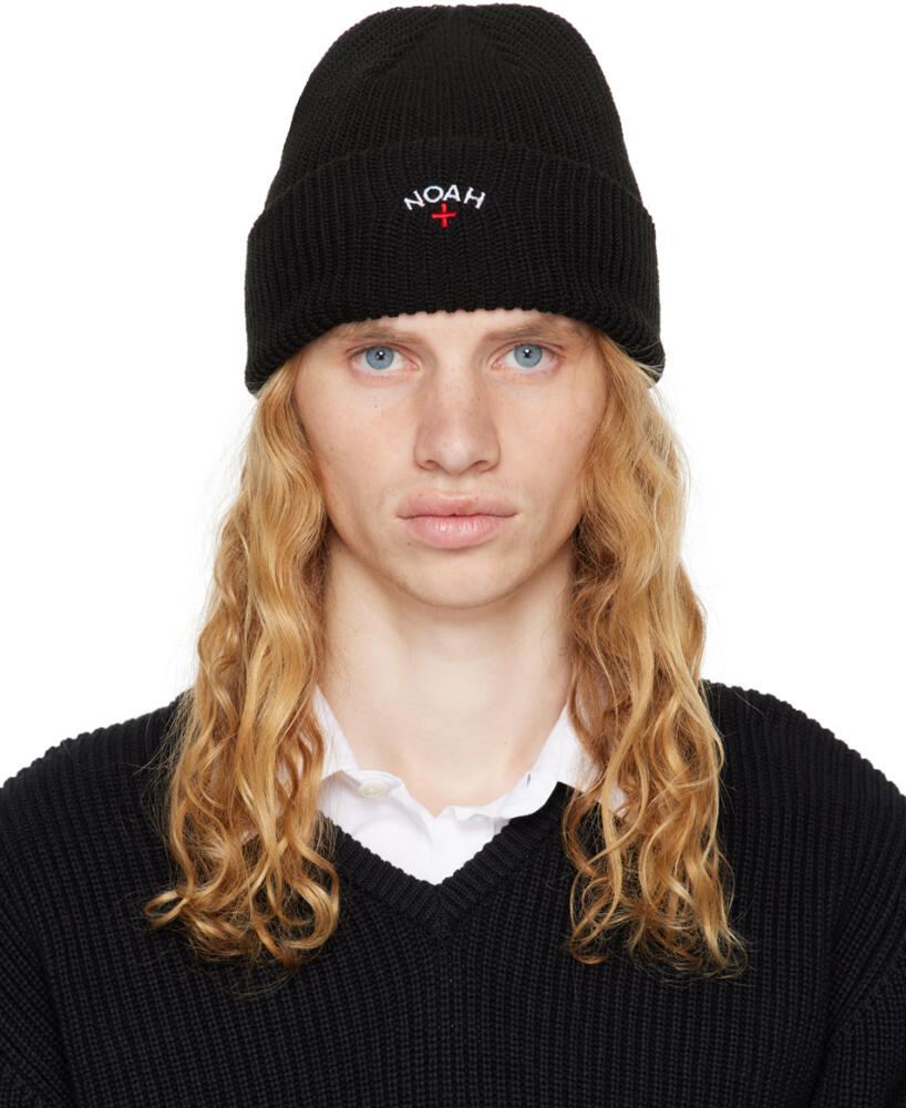 Noah Black Core Logo Beanie Cover