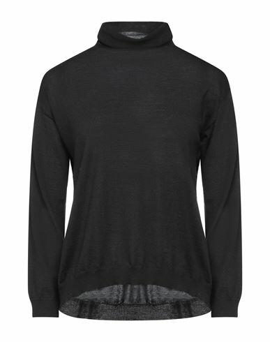 Aragona Woman Turtleneck Black Wool Cover