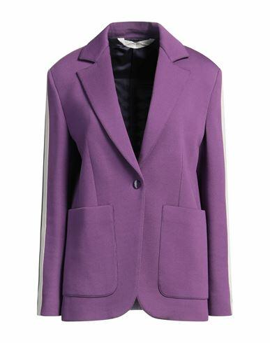 Palm Angels Woman Blazer Purple Cotton, Polyester Cover