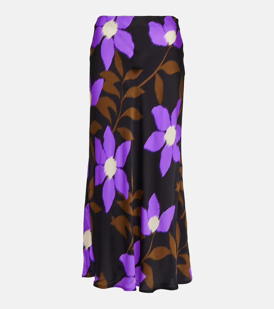 Velvet Kaiya printed satin midi skirt Cover