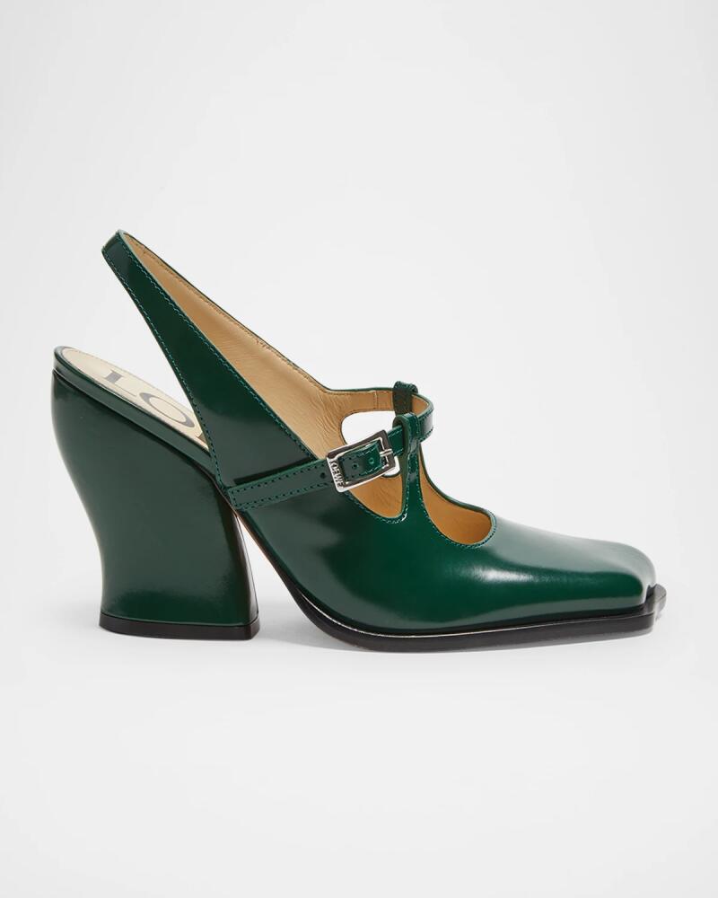 Loewe Onda Leather Mary Jane Slingback Pumps Cover