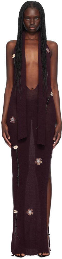 Aya Muse Burgundy Cassi Maxi Dress Cover