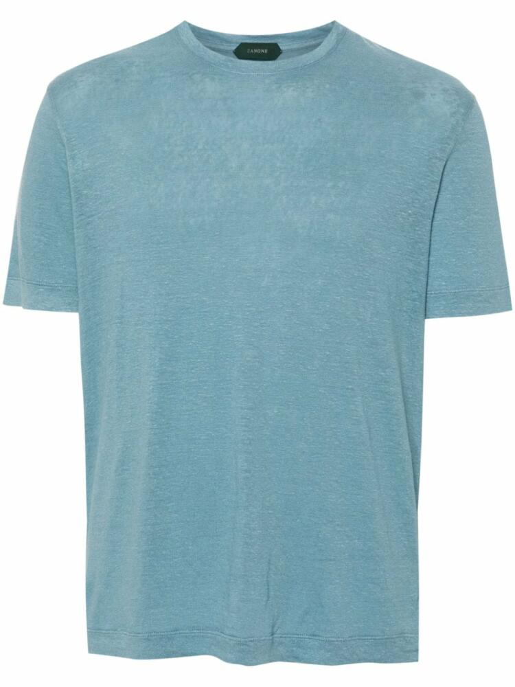 Zanone round-neck T-shirt - Blue Cover