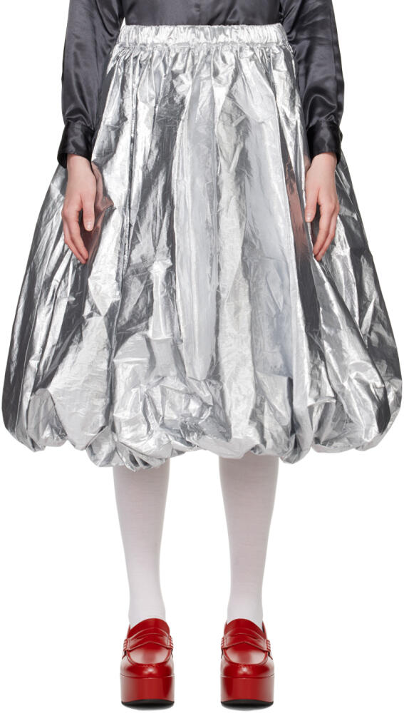 Black Comme des Garçons Silver Balloon Skirt Cover