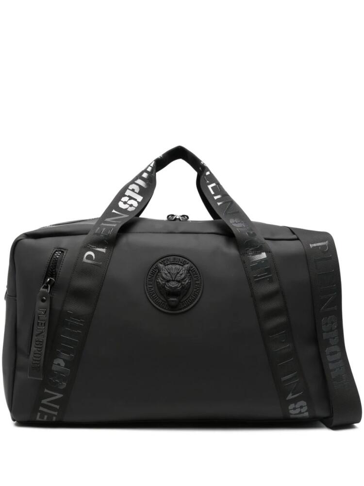 Plein Sport logo-straps tonal duffle bag - Black Cover