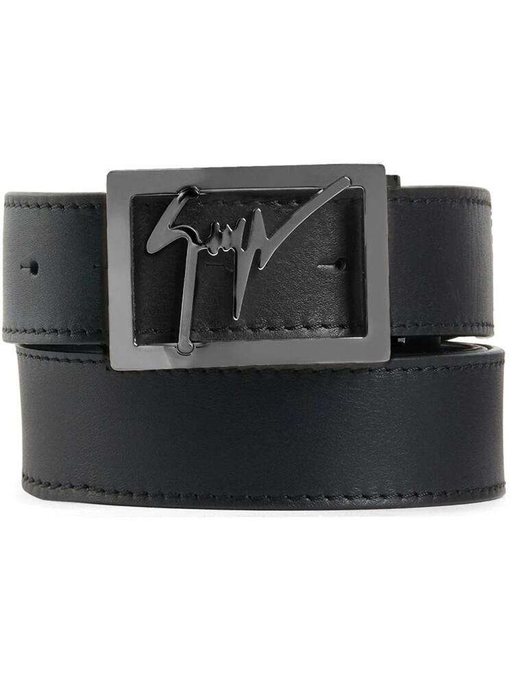 Giuseppe Zanotti square logo buckle belt - Black Cover