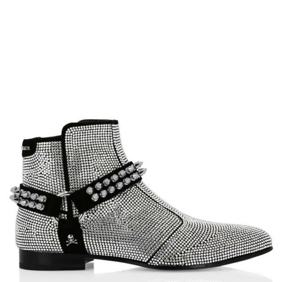 Philipp Plein Studded Low Flat Ankle Boots Cover