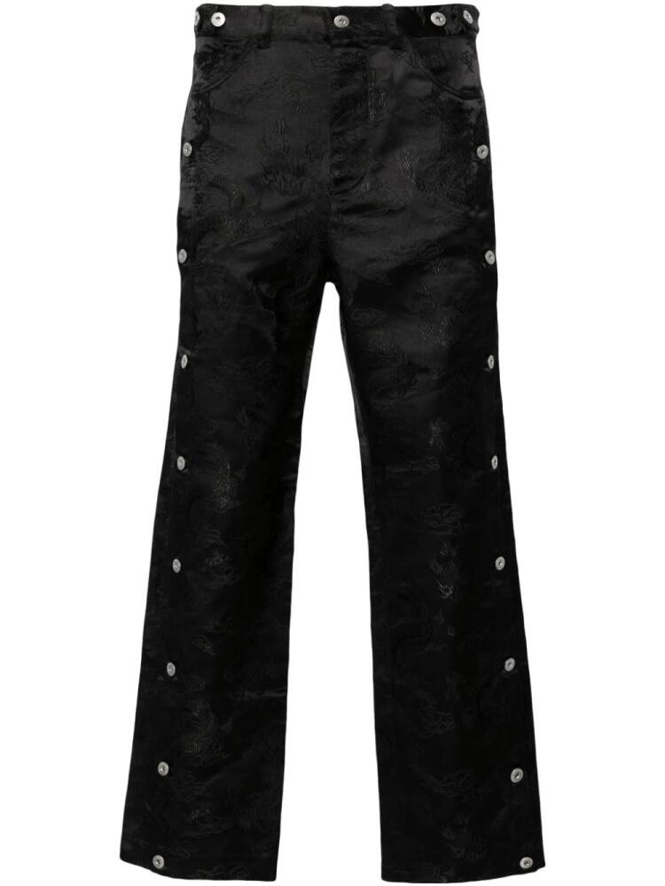 Feng Chen Wang Dragon mid-rise straight-leg trousers - Black Cover