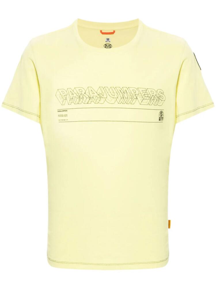 Parajumpers logo-appliqué cotton T-shirt - Yellow Cover