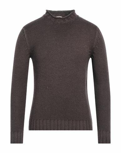 H953 Man Turtleneck Dark brown Merino Wool Cover