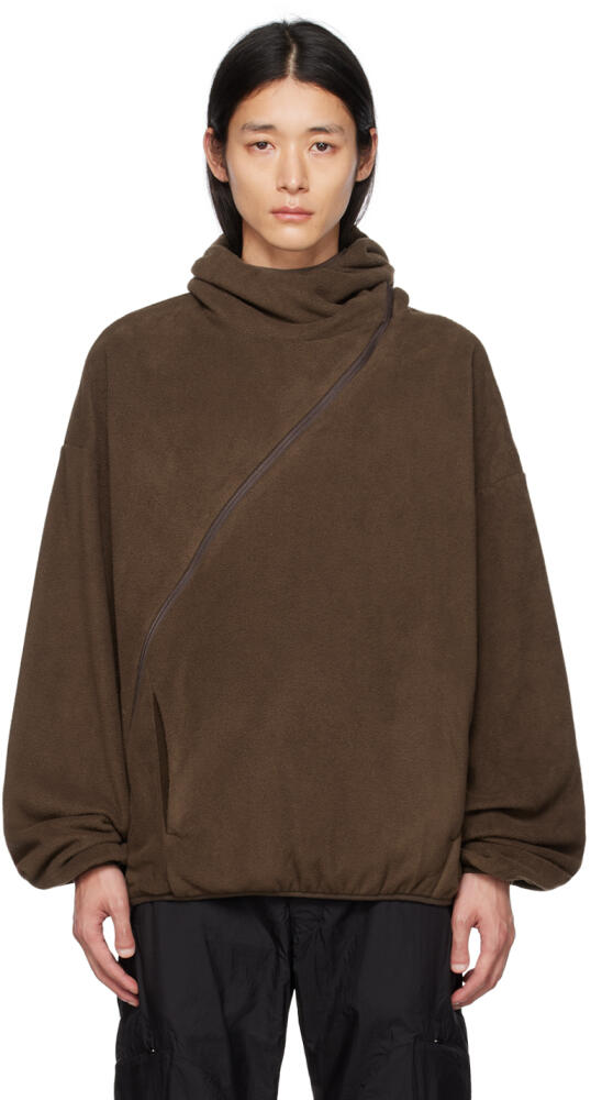 POST ARCHIVE FACTION (PAF) SSENSE Exclusive Brown 4.0+ Center Hoodie Cover