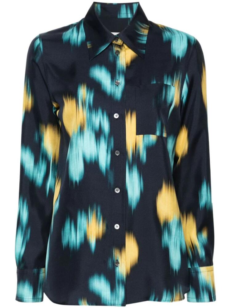 Lanvin abstract-print shirt - Blue Cover