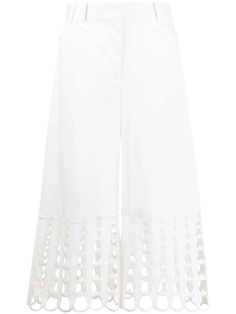 Stella McCartney cut-out detailing cropped trousers - White Cover